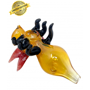 Gold Fumed Wasp Bee Animal Hand Pipe - [NAP09]